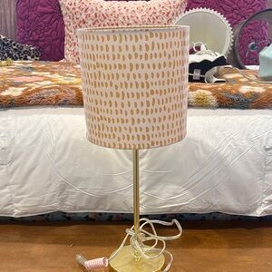 Gold and White Table Lamp